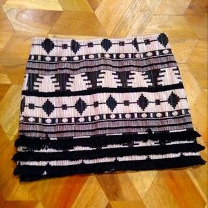 Mini Skirt. Top shop. Aztec. Fringe. Lined.